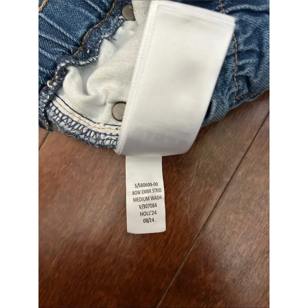 GAP Bundle Toddler Girls Embroidered Denim & Cream Corduroy Pants Set, Size 2y